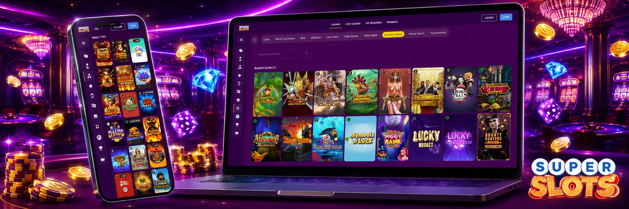 Starting Live Games at Super Slots