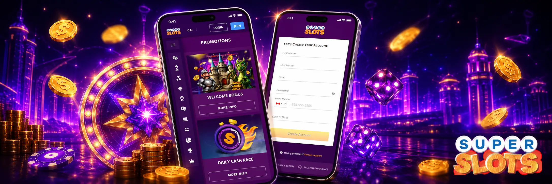 Super Slots Registration and Login Process